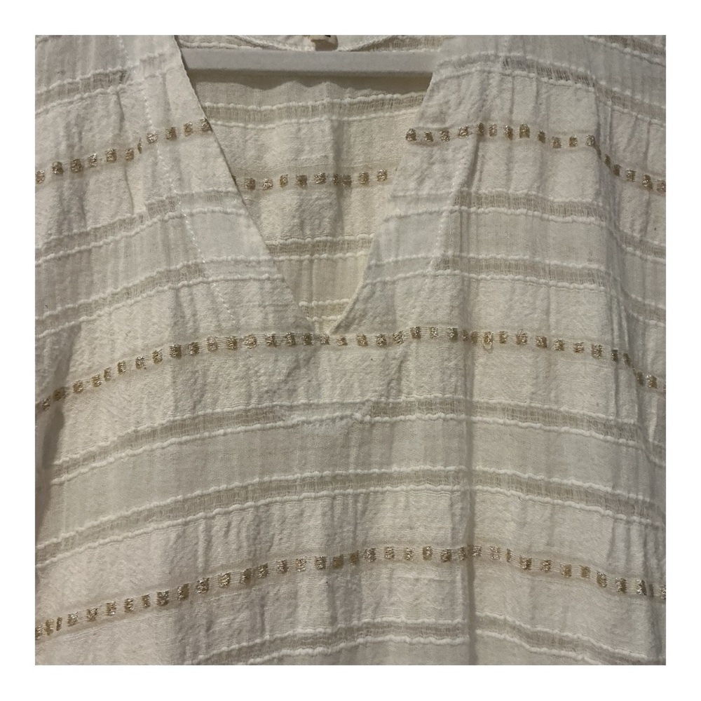 Lemlem by Liya Kebede White Cotton Handwoven Kaftan Dress One Size. AA46 - Picture 6 of 9